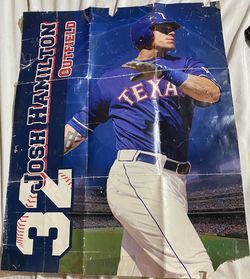 2011 Texas Rangers Josh Hamilton Poster 16x20 (READ DESC)