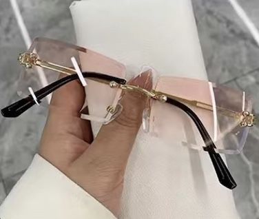 Vintage Rimless Gradient Women Sunglasses 