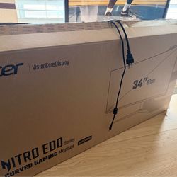 Selling acer gaming monitor 34in 1ms free sync with nitro