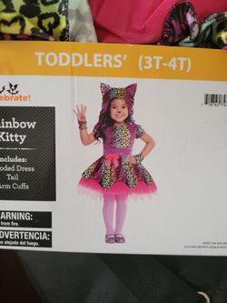 Rainbow Kitty  Toddlers(3t-4t)