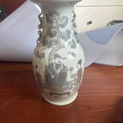 Lladró Mandarin Vase #4846 – Retired Porcelain Asian Court Scene – Spain – 16.5” – Excellent