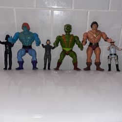 1981 He-Man action figures, Darth Vader & friend, and Lone Ranger 
