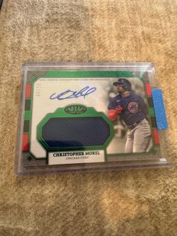 2024 topps Tier One AT1JR-CM Christopher Morel /25 Autograph Relic