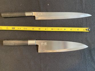 Kai shun Wasabi knives Black deba & Black yanagiba 21cm
