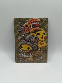 Non TCG Pokemon Pikachu Ex Fan Art Card