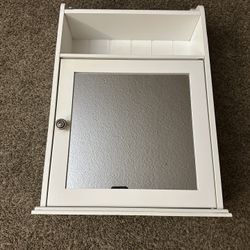 Cabinet With Mirror White 25L 16W