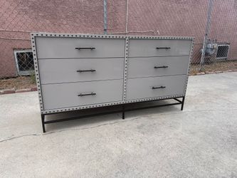 West Elm Nailhead Double Wider Dresser Chest Of Drawers Cabinet