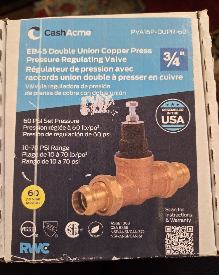 PRESSURE REGULATING VALVE *NEW*