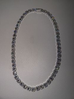 VVS Moissanite Clustered Baguette Tennis Chain 22 Inch