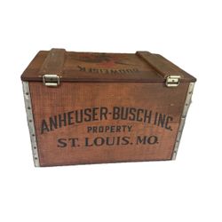 Vintage Centennial 1(contact info removed) Anheuser-Busch Budweiser Wood Crate St. Louis, MO
