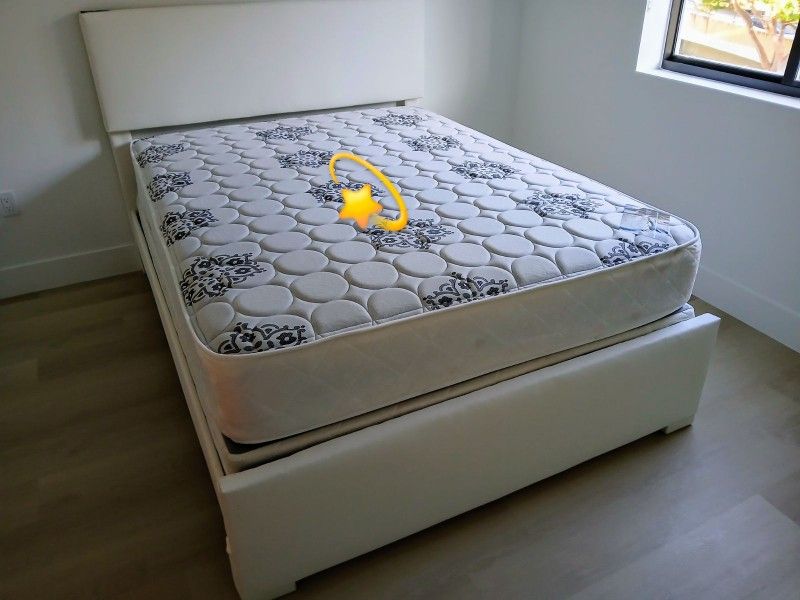$350 Queen Bed Frame With Mattress And Boxspring Brand New Free Delivery