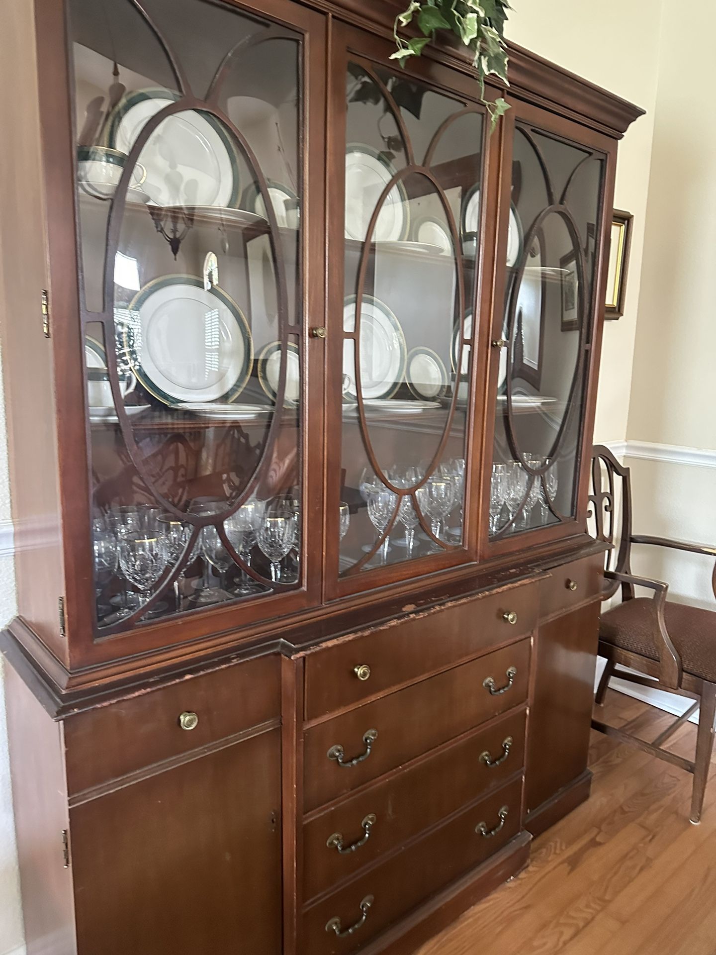 Mahogany Antique China Cabinet
