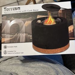 Tabletop Fire Pit (Concrete) – Indoor/Outdoor Ethanol Fireplace – Like New