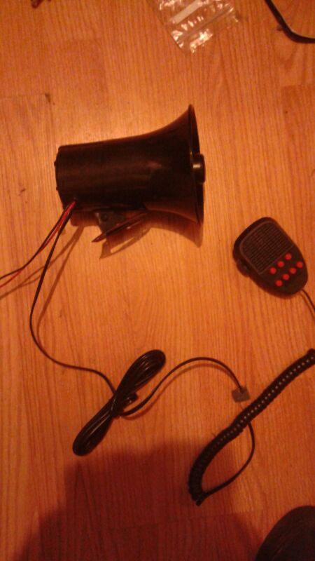 Police intercom loud!!!! with chirp/siren 8 sounds and microphone