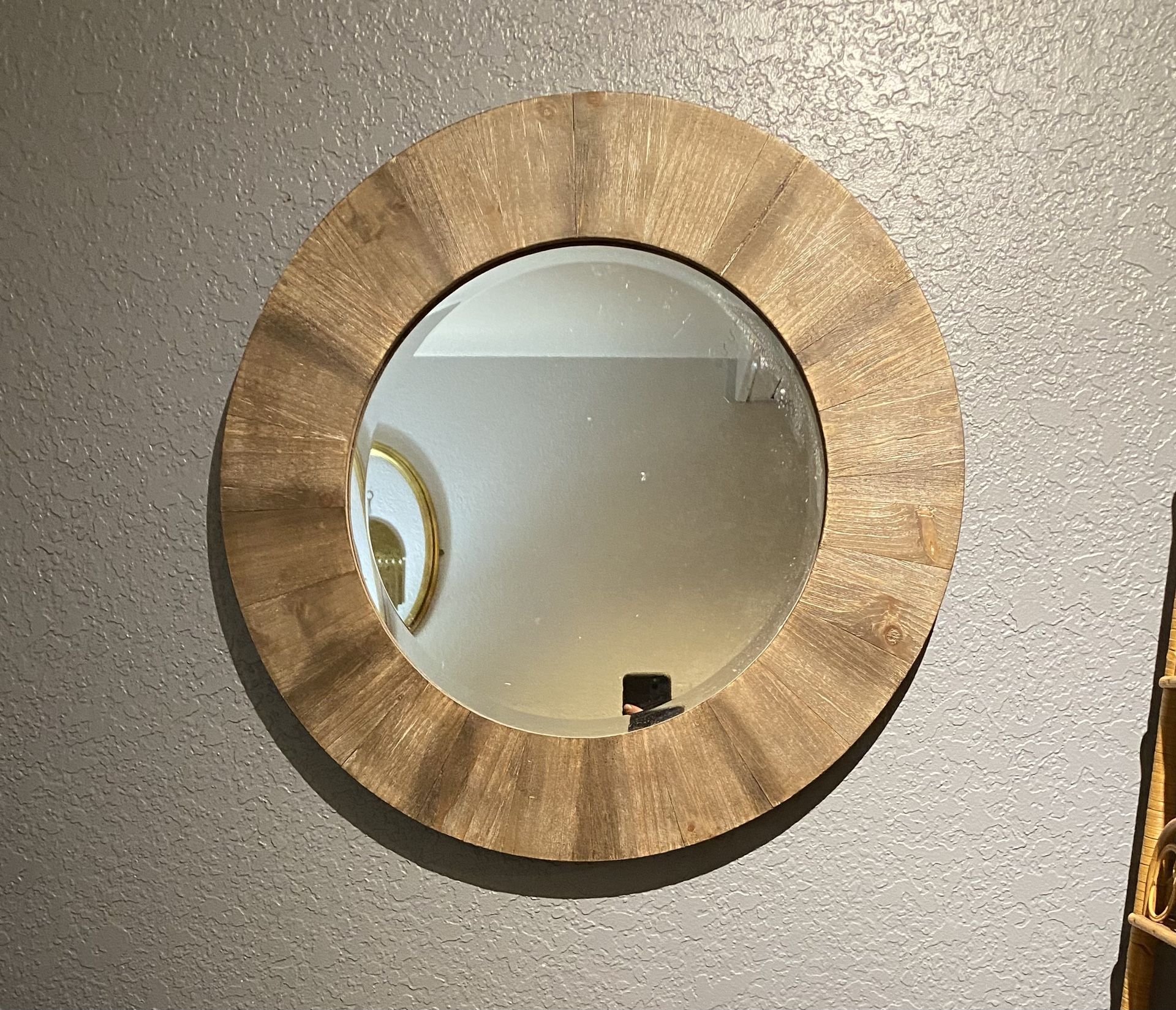 Today Only. large genuine Wood, Rustic Beveled Mirror