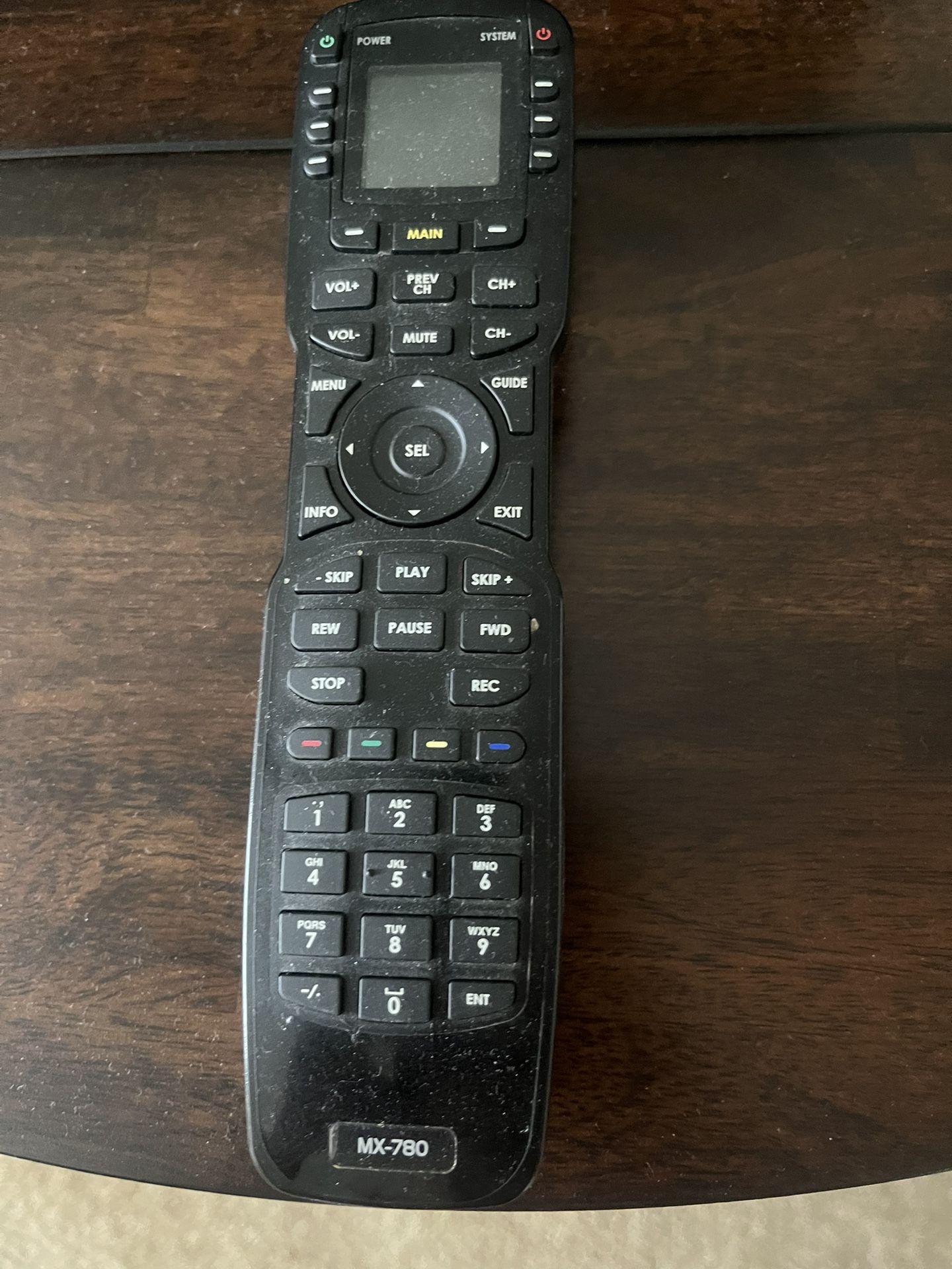 UNIVERSAL MX 780 REMOTE CONTROL