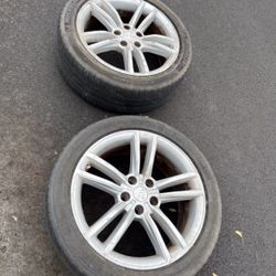 2 — 245/45r19 5x120 5x4.72 Stock Tesla Model S X wheels Rims Tires