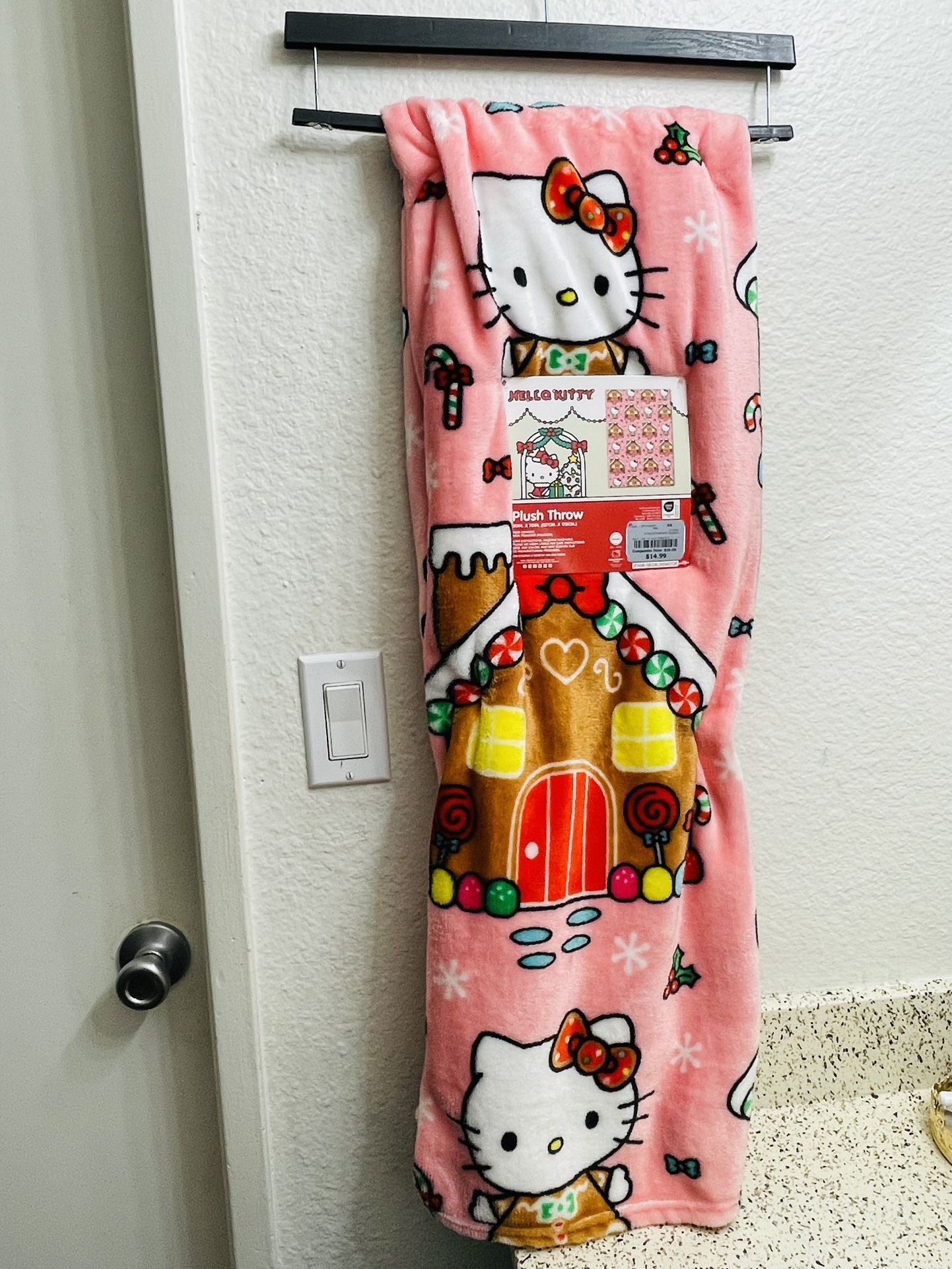 Hello Kitty Gingerbread House Blanket