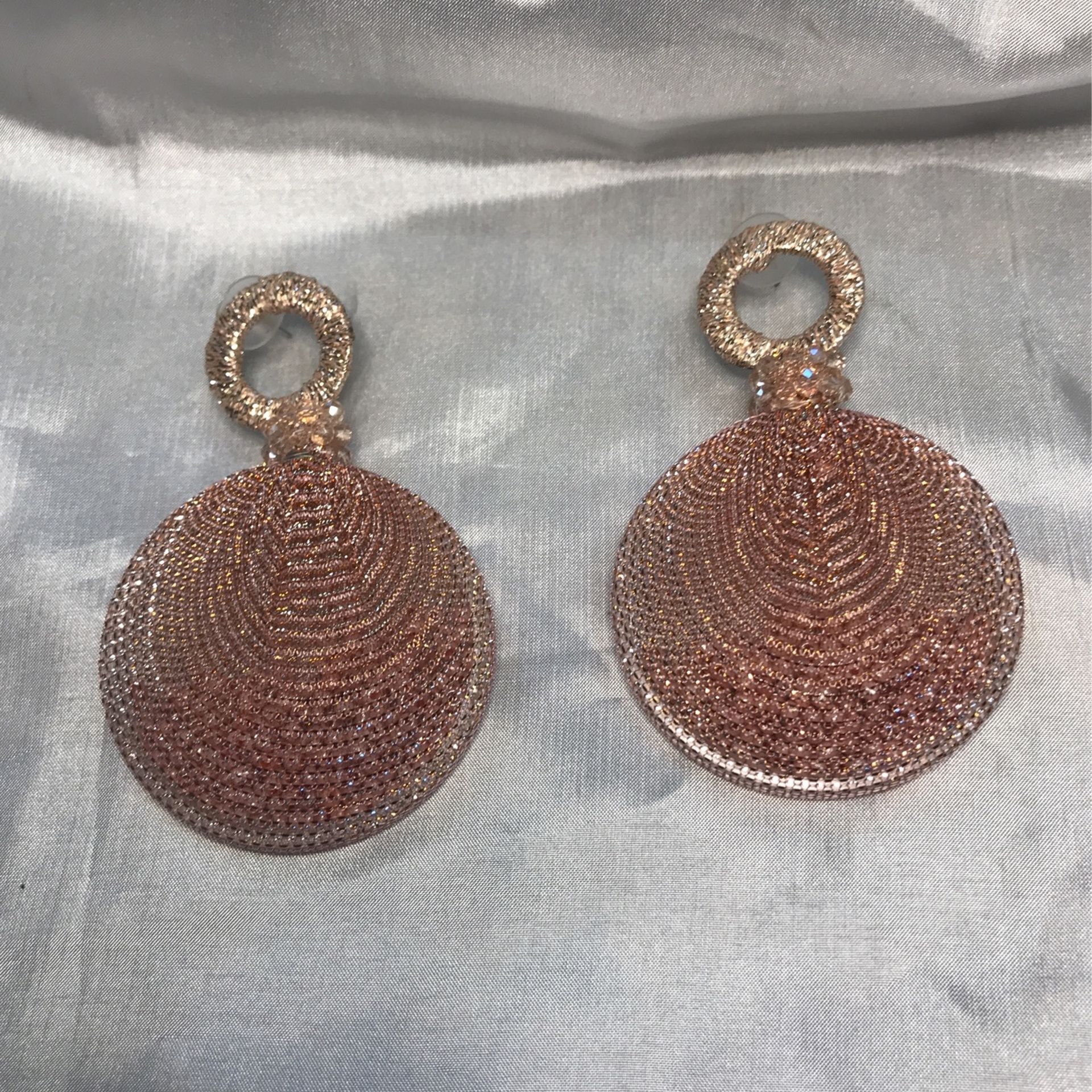 Bohemia Beads Resin Beads Drop Dangle Earrings . Silk Ribbon Elegant Statement Earrings