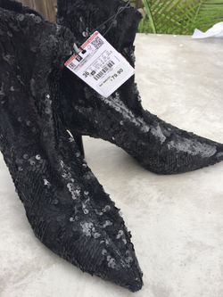 Zara sequined short boots CUTE. New with tags