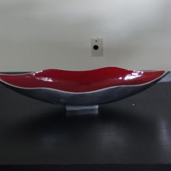 Table Center Metal/Red Decoration 