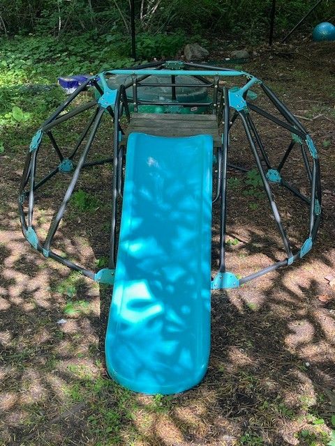 Children's Metal Climbing Round Dome With A Slide