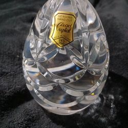 Fiberglass Cut Crystal Egg Paper Weight Sullivan 