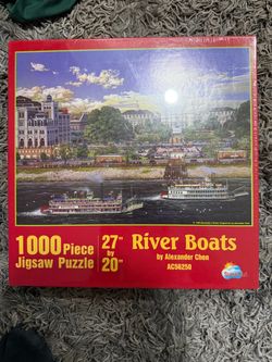 SunsOut River Boats 1000 Piece Jigsaw Puzzle