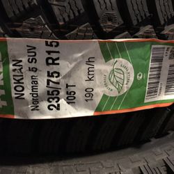 Nokian Tires brand new 235/75R 15 never been mounted