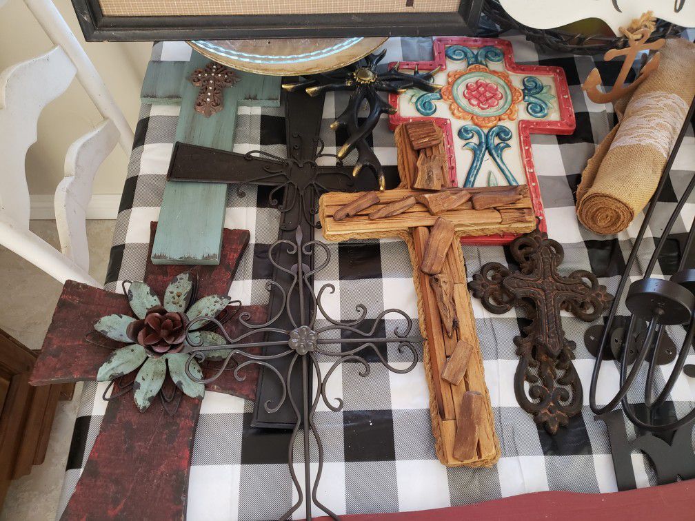 Crosses and decorative wall art