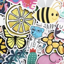 50 Cute Mixed Sticker Lot Set Fun Pack Decoration Laptop Phone Truck Decals