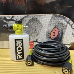 Ryobi Pressure Washer 40’ Hose And Foam Cannon