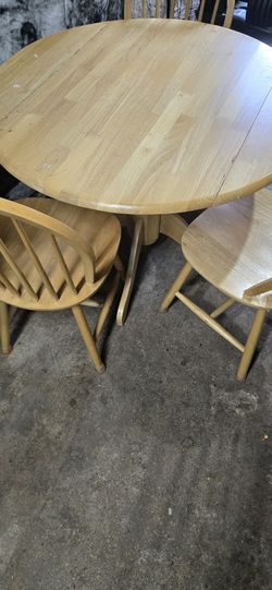 Juego De Mesa Con 4 Sillas Madera No Peaada