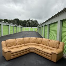 Natuzzi Italian Leather Sectional Sofa