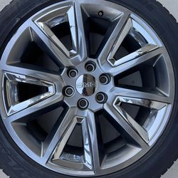 22” Chevy/GMC OEM wheels and tires $550