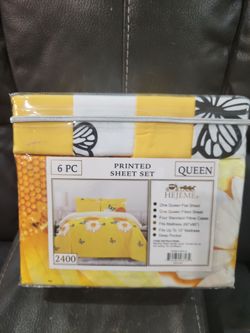 Hejeme 6-Piece Queen Printed Sheet Set