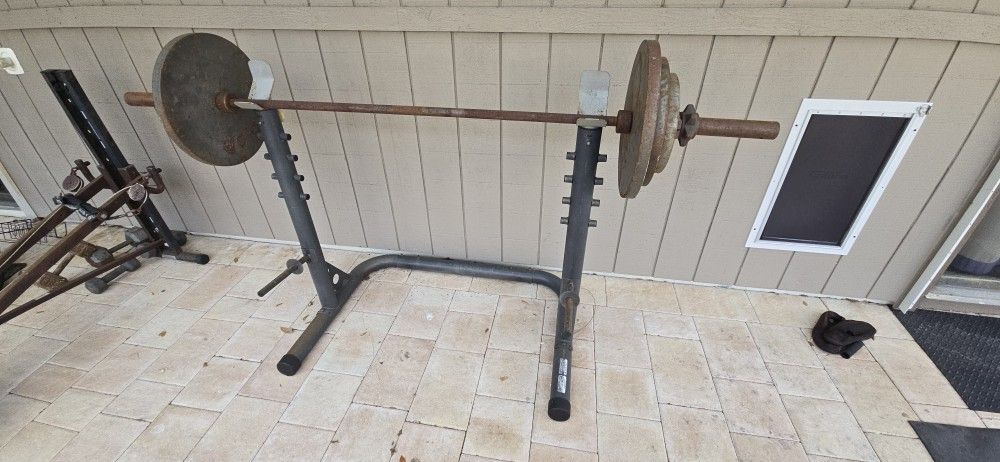 Bench Press/Squat Rack Combo – Good Condition!