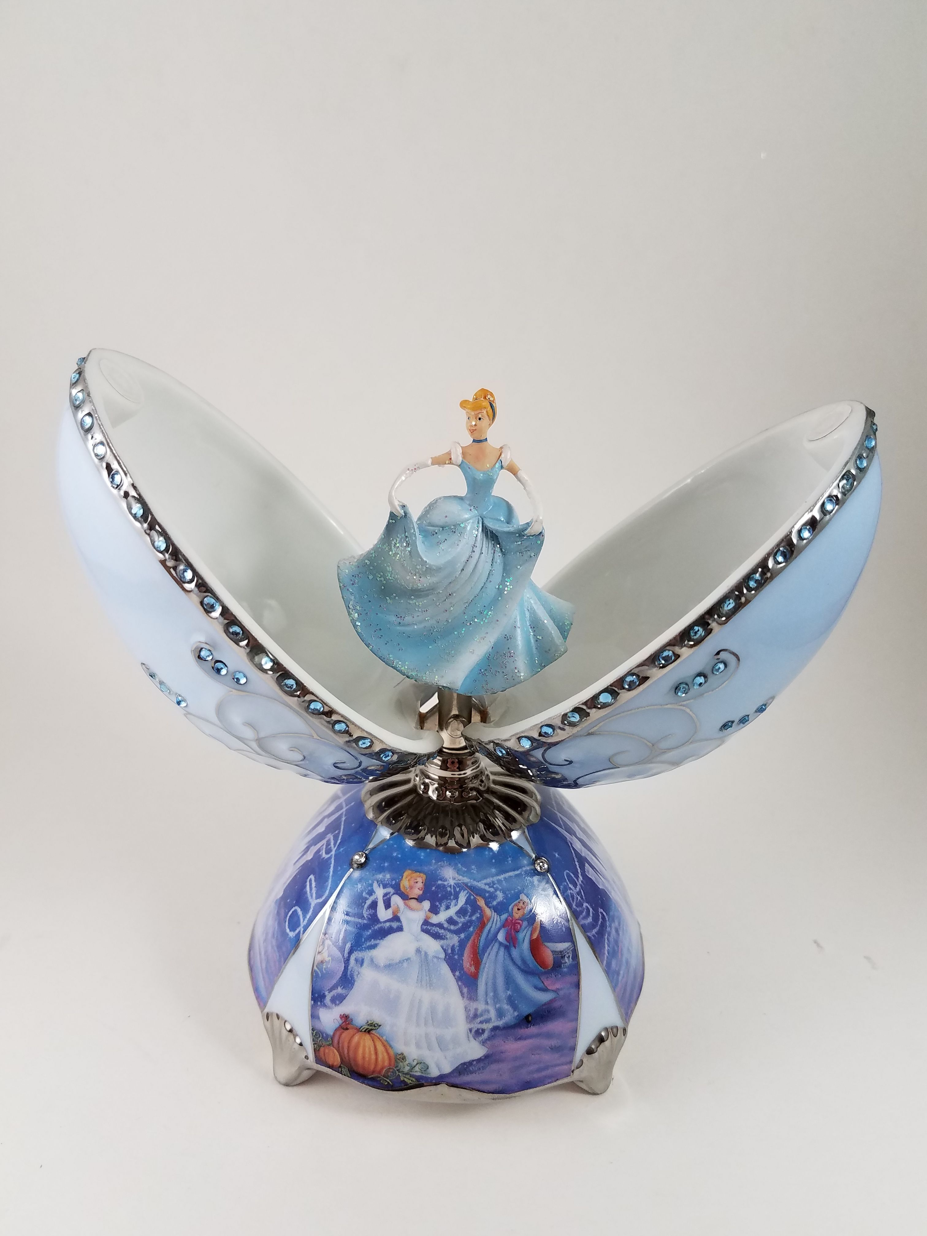 Disney Elegant Cinderella Heirloom Porcelain™ Peter Carl Faberge-Style Musical Egg by The Bradford Exchange