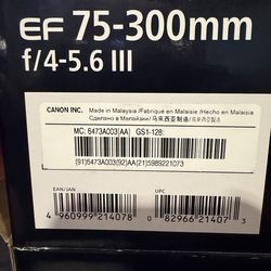 Canon Telelens EF 75-300 mm f/4-5.6 III