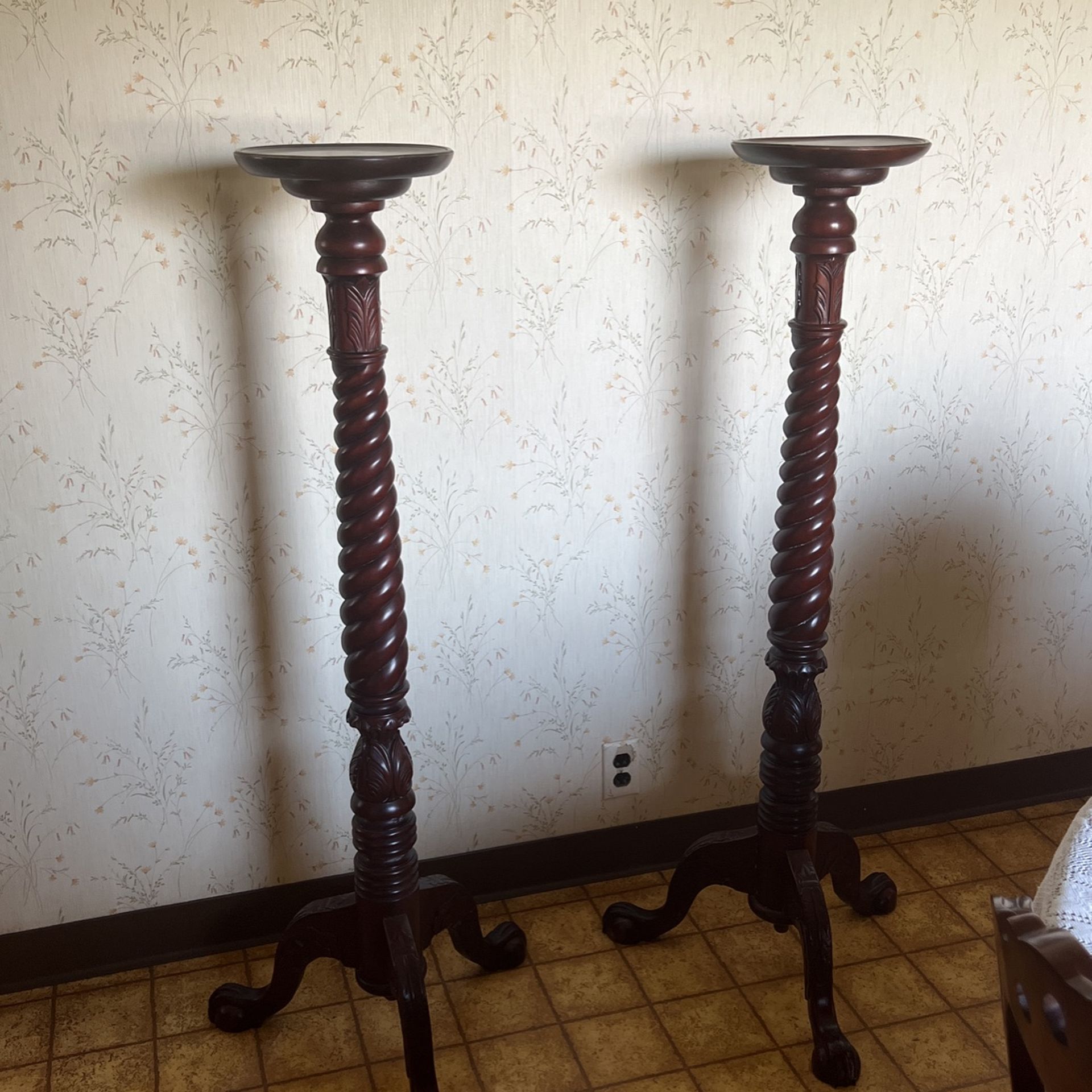 Two Plant Stand 53 Inches Tall