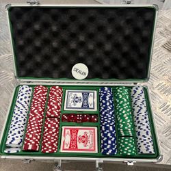 Poker chip set with case … $45