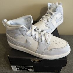 Jordan 1 Mid - Cobalt Blue & White - Size 3 - Brand New