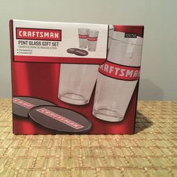 CRAFTSMAN Pint Glass with coasters