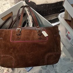 Vintage Coach Suede Purse