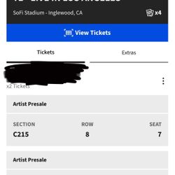 Kanye West 2 Seats C215 April 3rd