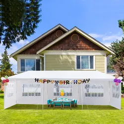10'x30' Outdoor Canopy Tent Patio Camping Gazebo Storage Shelter Pavilion Cater Party Wedding BBQ Events Tent w/Removable Sidewalls