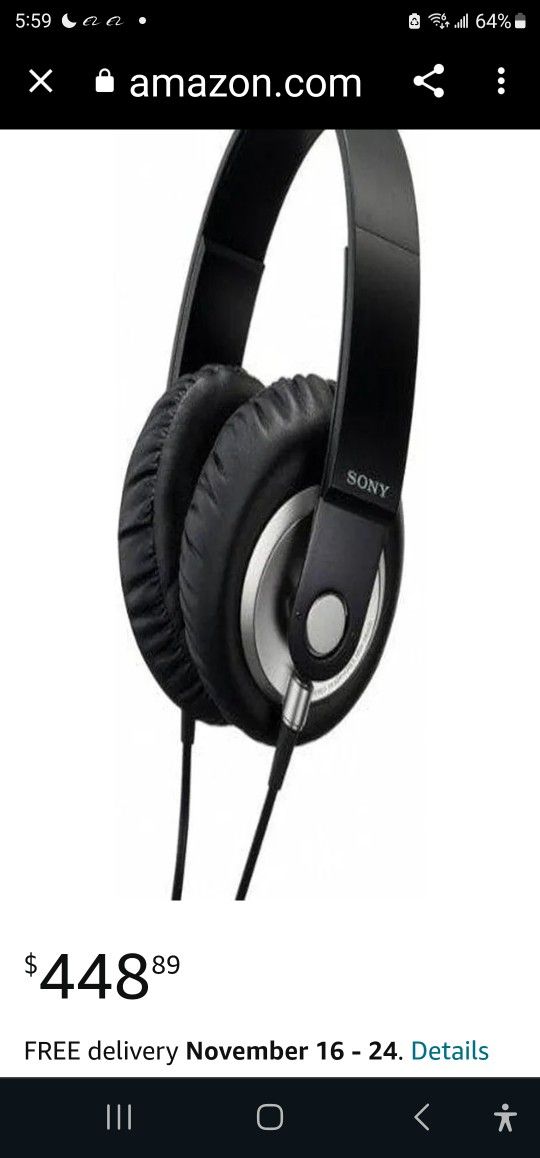 Sony MDR-XB500 40mm XB Diaphragm Driver Extra Bass Headphones

