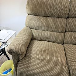 Loveseat and a couch both manual recliner