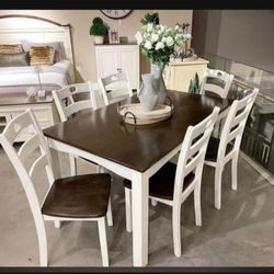 By Ashley 7 Piece Rectangular Dining Table And Chairs🌟Kitchen/Dining Set🔥New Brand👌On Display 🏠Delivery 🚛