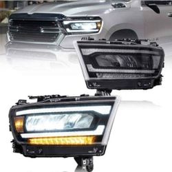 19-23 Ram LED DRL Headlights Luces Focos Micas Faros Faroles Headlamps 